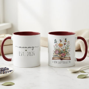 Mug Nouveau Chapitre Maman Est Style Littéraire Fémini