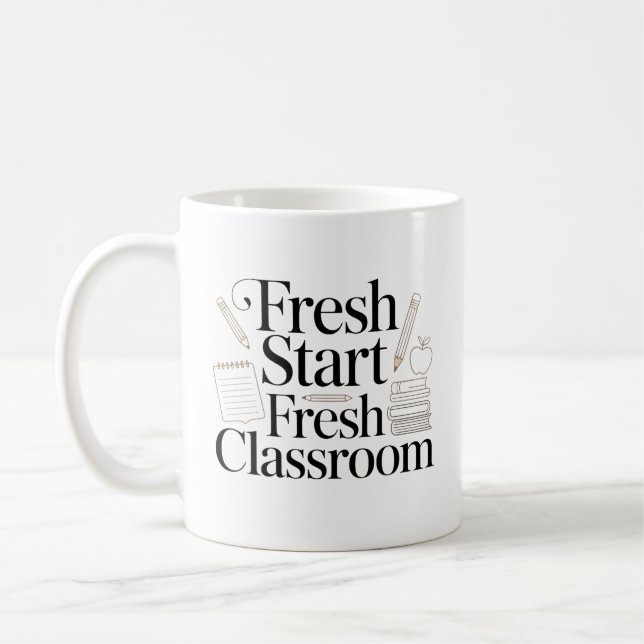 Mug Nouveau Départ Citation pour Enseignant de Classe (Gauche)