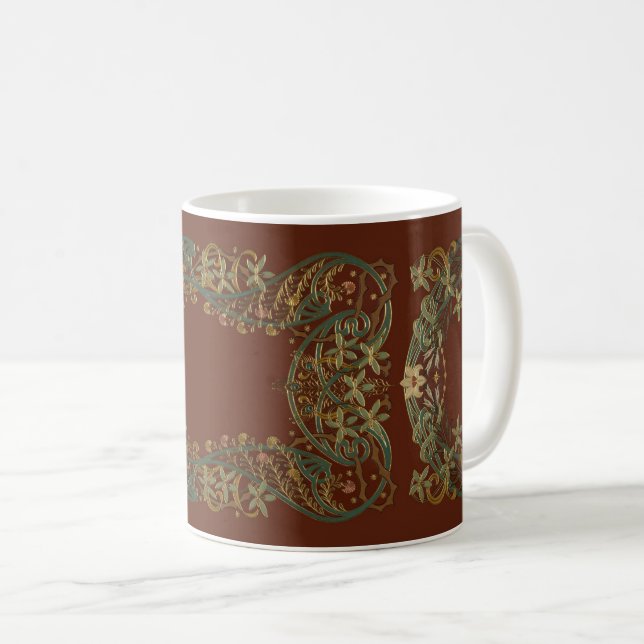 Mug Nouveau floral charmant avec lily (Devant droit)