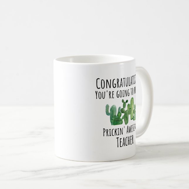 Mug Nouveau futur enseignant Félicitations Cadeau (Devant droit)
