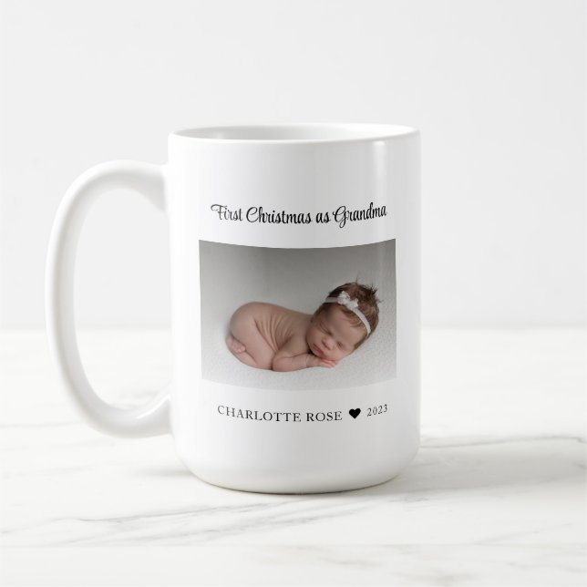 Mug Nouveau grand-mère Noël premier comme grand-mère (Gauche)