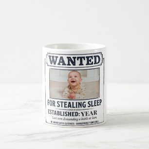 Mug Nouveau-né drôle "Voleur de sommeil établi"