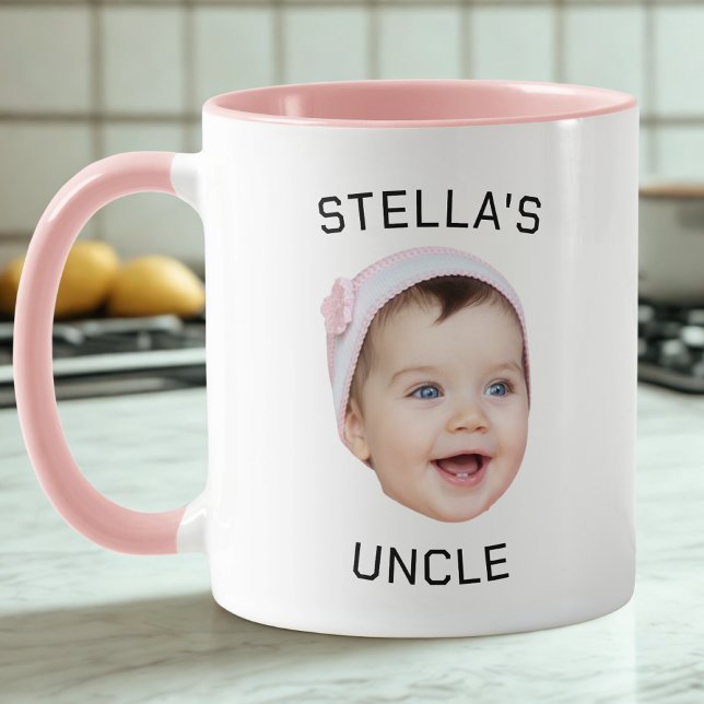 Mug Nouveau Oncle photo cadeau, personnalisation bébé  (Créateur téléchargé)