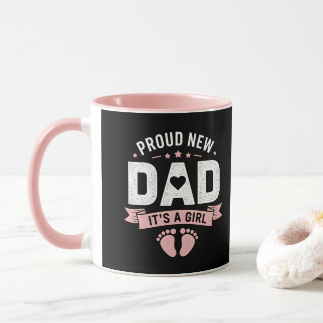 Mug Nouveau papa C'est une fille (Avec donut)