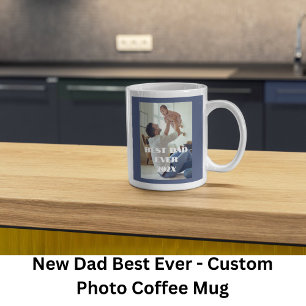Mug Nouveau papa meilleur jamais - Photo complète pers