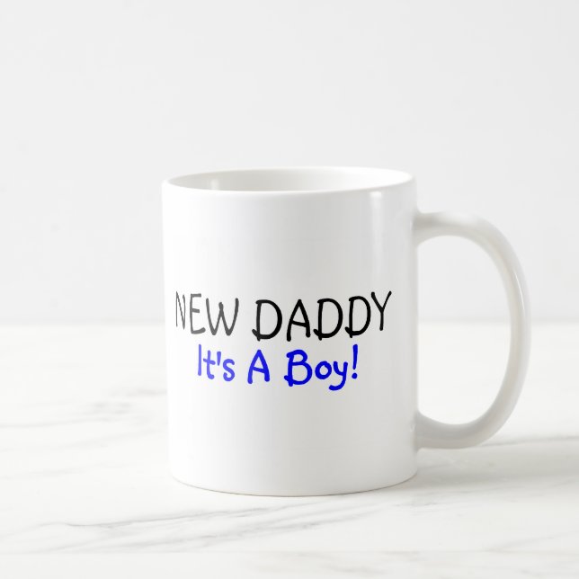 Mug Nouveau papa son un bleu de garçon (Droite)