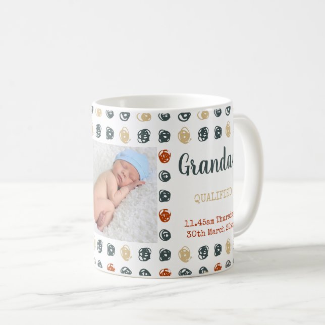Mug Nouveau papy - 2 photos et stat faite sur commande (Devant droit)