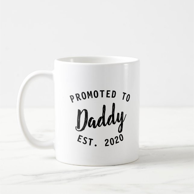 Mug Nouveau père promu à papa Cadeau simple (Gauche)