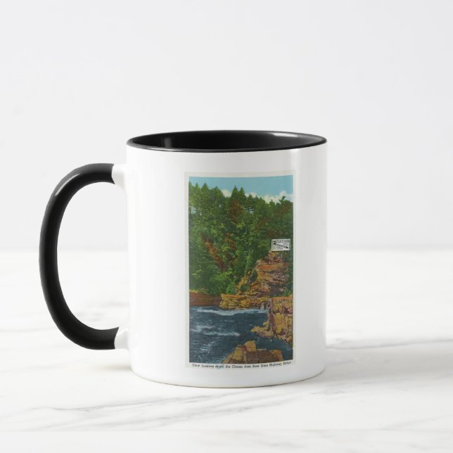 Mug Nouveau pont routier d'État Vue du chaos Ausable (Gauche)