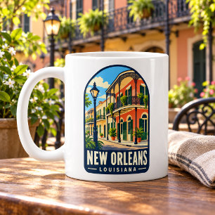 Mug Nouveau quartier français d'Orléans vintage Louisi