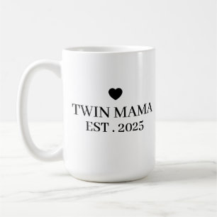 Mug Nouveau Twin Maman cadeau personnalisé avec ESt an