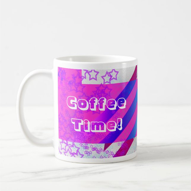 Mug Nouveau Wave Neon Design amusant (Gauche)