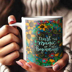 Mug Nouveaux débuts Daisies Plutôt Inspirationnel