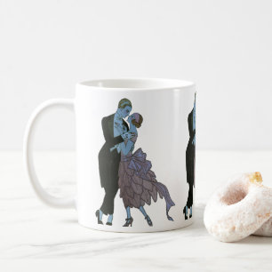 Mug Nouveaux mariés Art Déco vintage, Danse Mariage d'