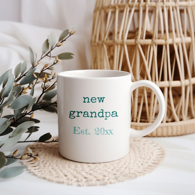 Mug Nouveaux statistiques sur les naissances des bébés (Grandpa baby birth announcement mug)