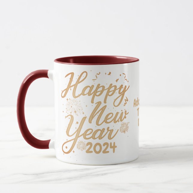 Mug Nouvel an 2024 Feu d'artifice Joyeux Nouvel an Eve (Gauche)