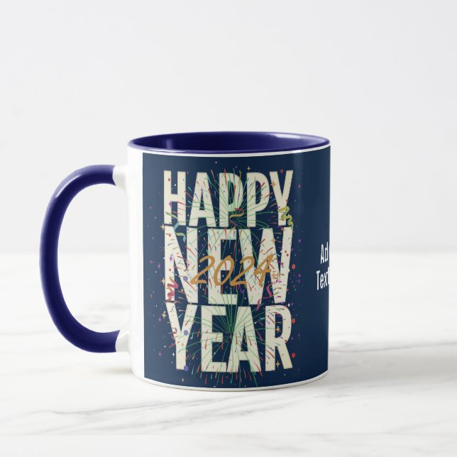 Mug Nouvel an 2024 Feu d'artifice Joyeux Nouvel an Soi (Gauche)