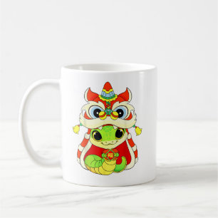 Mug Nouvel an chinois 2025 mignonne Baby Snake Dragon