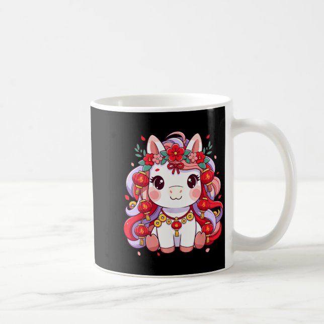 Mug Nouvel An Chinois du Cheval 2026 Femmes Filles  (Droite)
