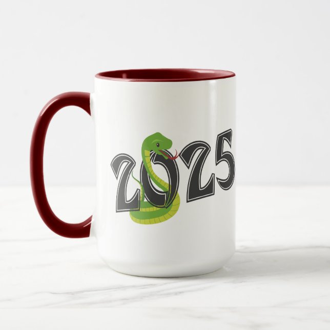 Mug Nouvel An chinois du serpent cadeau 2025 (Gauche)
