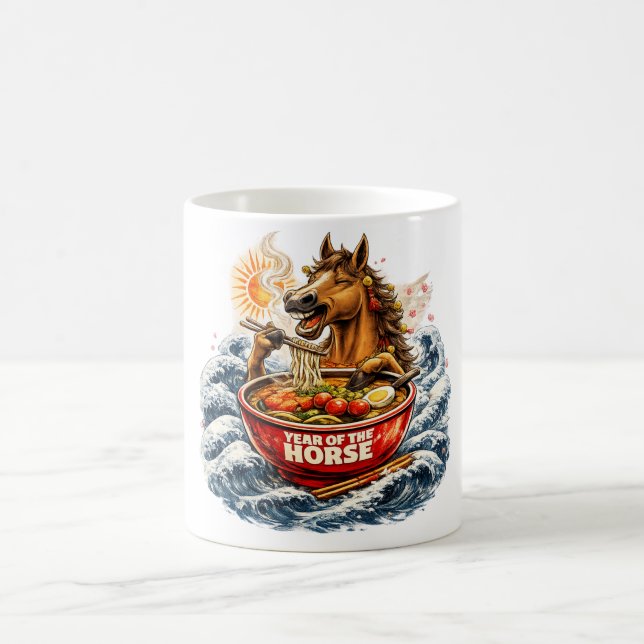 Mug Nouvel An Chinois du zodiaque de l'année du Cheval (Centre)
