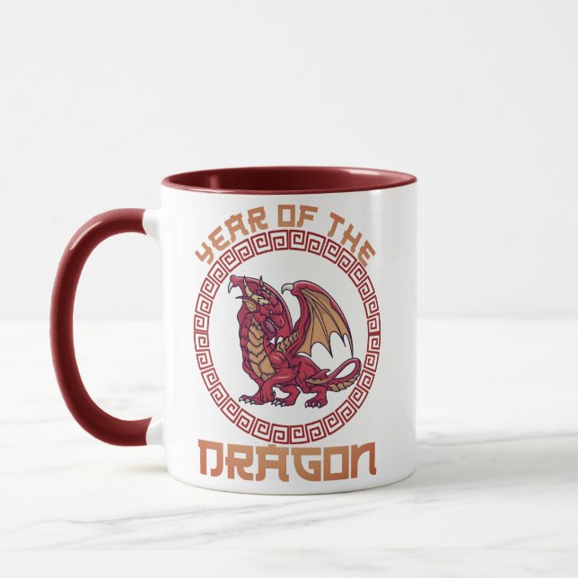 Mug Nouvel An lunaire chinois 2024 Année du Dragon 202 (Gauche)