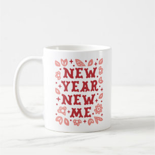 Mug Nouvel an nouveau moi affirmations floral rose est