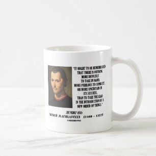 Mug Nouvel ordre de Niccolo Machiavelli de citation de