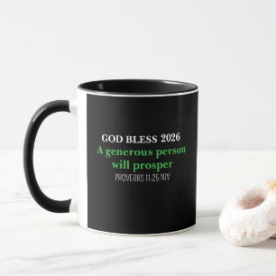 Mug Nouvelle Année 2026 Bénédictions Festive Simple No