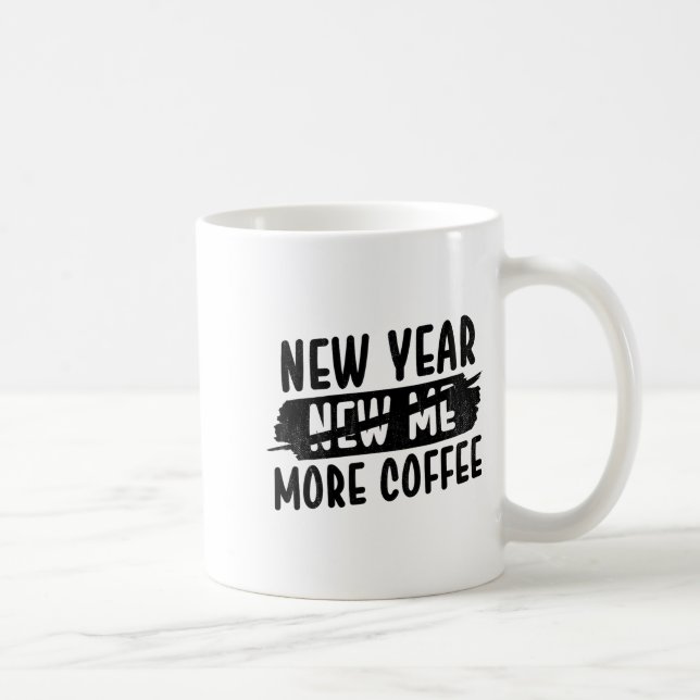 Mug Nouvelle Année Plus de Café, Résolutions de Café D (Droite)