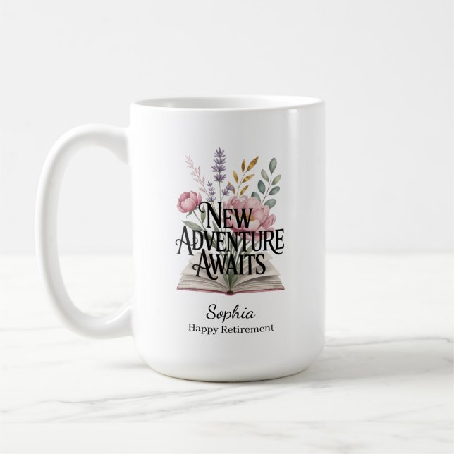 Mug Nouvelle Aventure Attend La Retraite Personnalisée (Gauche)