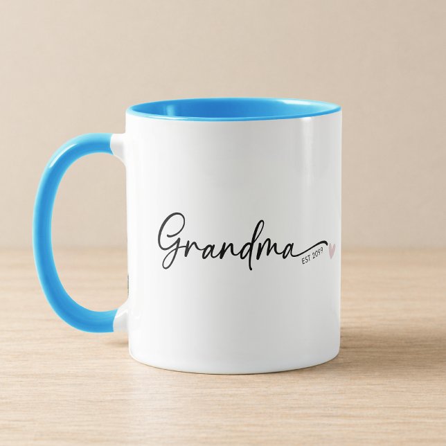 Mug Nouvelle grand-mère année d'établissement écriture (Créateur téléchargé)