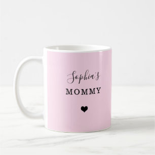 Mug Nouvelle maman - Nom de l'enfant avec un coeur sim