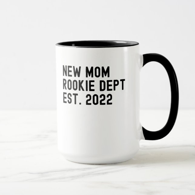 Mug Nouvelle maman rookie dept est 2022 premier jour d (Droite)