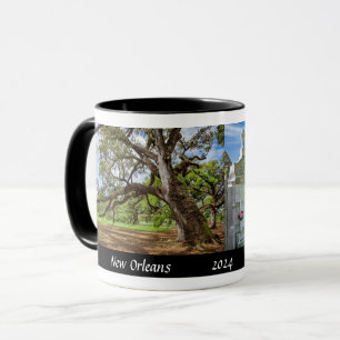 Mug Nouvelle-Orléans, Louisiane, chêne vivant et cimet