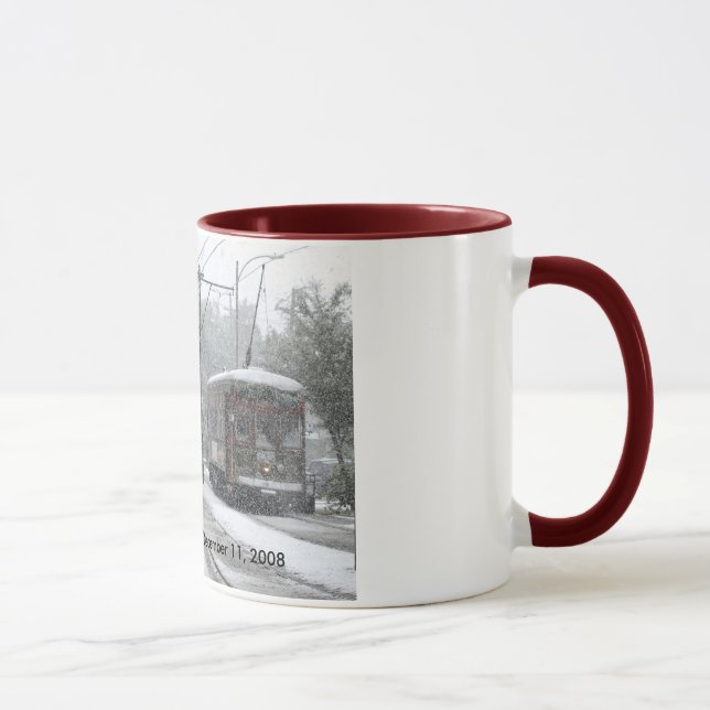 Mug Nouvelle Orléans-neige 2008 de tramway (Droite)