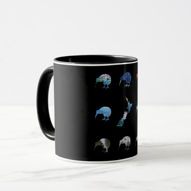 MUG NOUVELLE-ZÉLANDE KIWI FERN PAUA (Devant gauche)