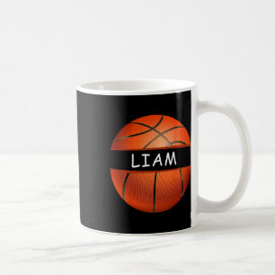 Mug Novelty Nom personnalisé Liam Sports Bysketbyll