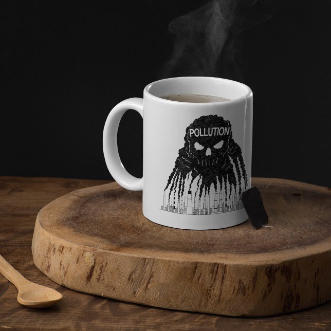 Mug Nuage de monstre de smog industriel (Créateur téléchargé)