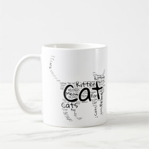 Mug Nuage de mots chat et chaton - Design unique