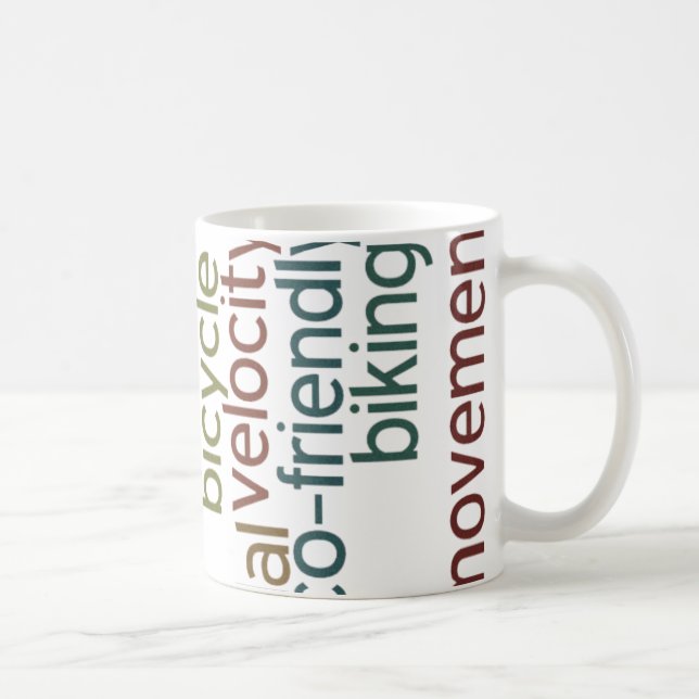Mug nuage de mots de vélo (Droite)