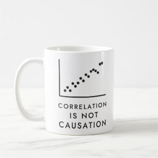 Mug Nuage de points : la corrélation n'est pas la caus