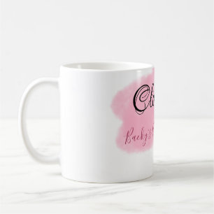 Mug Nuage neuf rouge pastel shower de mariage nommédat