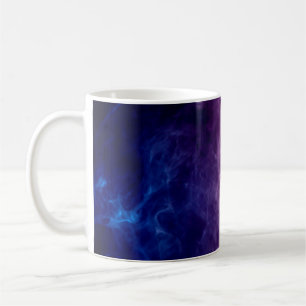 Mug Nuages colorés de fumée violette et bleue sur le d