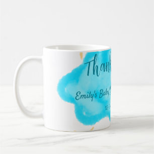 Mug Nuages étoilés de lune aquarelle baby shower ajout