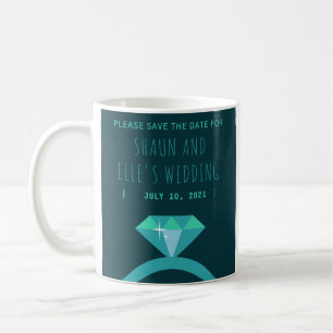 Mug Nuances de bague en diamant Turquoise Enregistrer