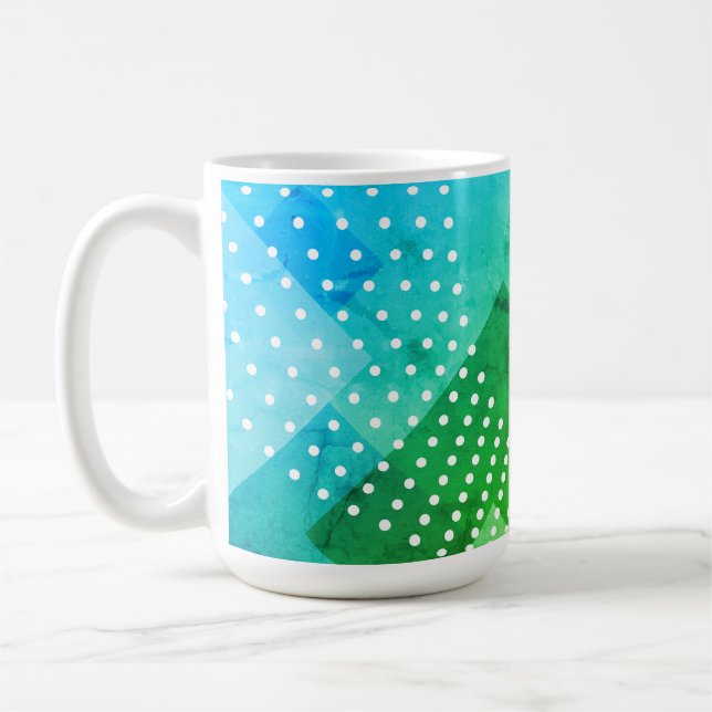 Mug Nuances de vert bleu (Gauche)