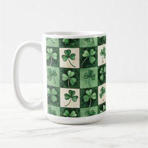 MUG NUANCES DE VERT TRÈFLES IRLANDAIS CELTIQUES 