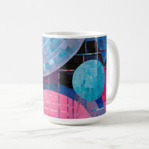 Mug Nuances subtiles de bleu et de rose en Abstrait
