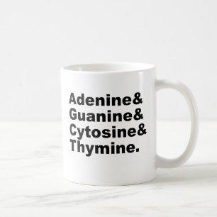 Mug Nucléotides d'ADN d'Adénine Guanine Cytosine Thymi